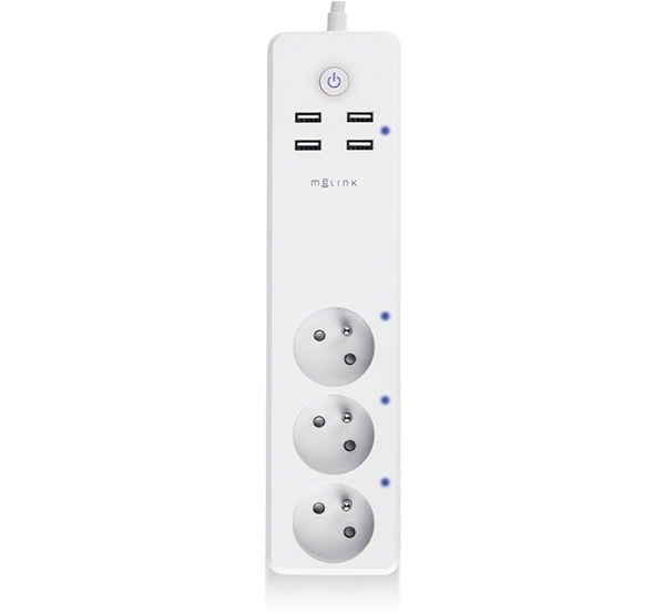 EU Standard WIFI Remote Control Smart Power Strip with USB Timer