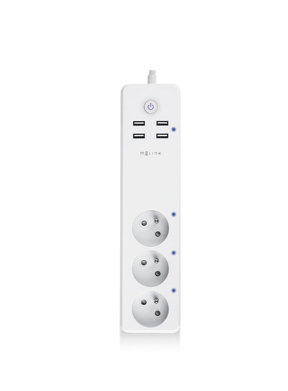 EU Standard WIFI Remote Control Smart Power Strip with USB Timer